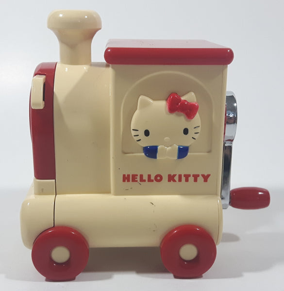 Vintage 1976 Sanrio Hello Kitty Train Engine Shaped Manual Pencil Sharpener Made in Japan