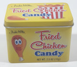 Archie McPhee Fried Chicken Candy "World's Finest Fowl Confection!" Small Tin Metal Container EMPTY