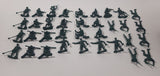 Set of 35 Green Army Military Soldiers 2" Tall Plastic Toy Figures