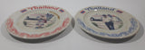 Set of Vintage World Travel Service Limited Thailand 6" Plates with Man and Woman Photos On Them