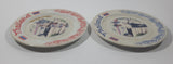 Set of Vintage World Travel Service Limited Thailand 6" Plates with Man and Woman Photos On Them