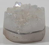 Raw Clear White Sparkling Quartz Crystal Necklace Pendant