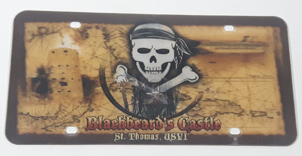 Blackbeard's Castle St. Thomas USVI United States Virgin Islands 3D Hologram Changing Plastic Vehicle License Plate Tag
