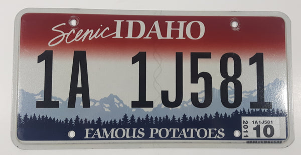 2011 Scenic Idaho Famous Potatoes Metal Vehicle License Plate Tag 1A 1J581