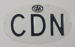Rare Antique CAA Canadian Automobile Association Oval Shaped Porcelain Enamel Metal Vehicle License Plate Tag CDN
