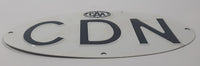 Rare Antique CAA Canadian Automobile Association Oval Shaped Porcelain Enamel Metal Vehicle License Plate Tag CDN