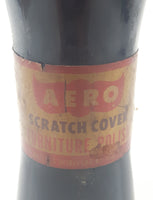 Vintage Boyle-Midway Aero Scratch Cover Furniture Polish 6" Tall Brown Glass Bottle