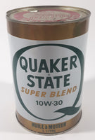 Vintage Quaker State Super Blend 10W-30 HD Motor Oil 1 Litre Metal Can