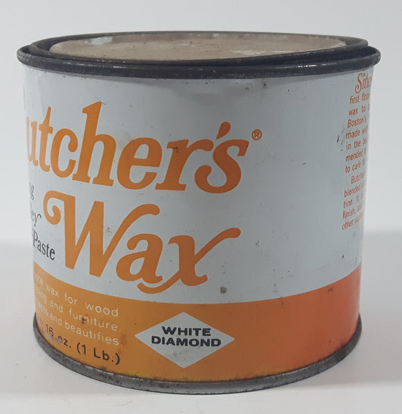 Butcher's Wax Bowling Alley Paste 16 Oz 1 Lb Orange and White Metal Ca –  Treasure Valley Antiques & Collectibles