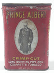 Vintage Prince Albert Crimp Cut Long Burning Pipe And Cigarette Red Hinged 1 1/2 Oz. Tobacco Tin