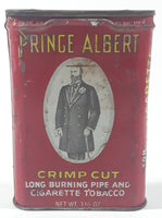 Vintage Prince Albert Crimp Cut Long Burning Pipe And Cigarette Red Hinged 1 1/2 Oz. Tobacco Tin