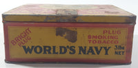 Antique Rock City Tobacco Co Ltd World's Navy Plug Cut Smoking Tobacco Tin Metal Container