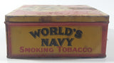 Antique Rock City Tobacco Co Ltd World's Navy Plug Cut Smoking Tobacco Tin Metal Container