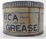 ﻿Antique Imperial Oil Mica Axle Grease One Pound 4" Metal Can Made in Canada