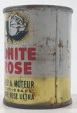 Vintage White Rose Multi Grade Ultra Motor Oil One Imperial Quart 2 7/8" Tall Metal Can Coin Bank
