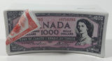 Canada Canadian $1000 One Thousand Dollar Bill Stack Shaped Ceramic Coin Bank