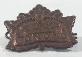 Antique WWI CEF Canadian General Service Officer Metal Hat Cap Badge