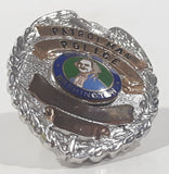 Rare Vintage State of Washington Police Patrol Man Silver and Gold Metal Badge Pin