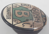 Vintage 1967 British Columbia Class B Chauffeur License Badge Pin 6099