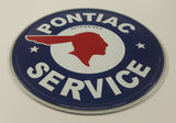 GM Pontiac Authorized Service 11 3/4" Round Tin Metal Sign