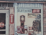Vintage Uncle Joe's Trading Post Old Country Store with Soda Signs 9 1/2" x 12 1/2" Wood Framed Print By Artist Kay Lamb