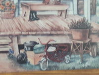 Vintage Uncle Joe's Trading Post Old Country Store with Soda Signs 9 1/2" x 12 1/2" Wood Framed Print By Artist Kay Lamb