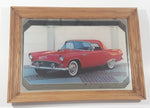 Vintage Stamford Art 1957 Chevrolet Corvette Hard Top Red 13 1/4" x 18 Wood Framed Mirror Picture