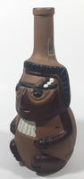 Pisco Ocucaje Spirits Peruvian Deity Shaped 9 1/2" Tall Brown Glass Beer Bottle