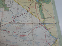 Vintage 1967 Texaco California Road Map 17 1/2" x 22 1/2"