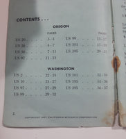 Vintage 1961 Chevron Travel Service Your Highway Log Oregon Washington 4" x 9" Paper Tourism Advertising Brochure