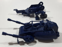 Vintage 1984 Hasbro G.I. Joe Cobra Double Gun Cannon 7" Long Dark Blue Plastic Vehicle