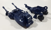 Vintage 1984 Hasbro G.I. Joe Cobra Double Gun Cannon 7" Long Dark Blue Plastic Vehicle