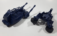 Vintage 1984 Hasbro G.I. Joe Cobra Double Gun Cannon 7" Long Dark Blue Plastic Vehicle