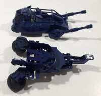 Vintage 1984 Hasbro G.I. Joe Cobra Double Gun Cannon 7" Long Dark Blue Plastic Vehicle