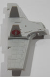 Vintage 1984 Hasbro G.I. Joe Cobra Claw C.L.A.W. Glider Plane 6" Wide Light Grey Plastic Toy Part M-3576 2