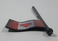 Vintage 1983 G.I. Joe Headquarters Canada Flag Pole 5 1/2" Tall Grey Plastic Toy Accessory