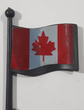 Vintage 1983 G.I. Joe Headquarters Canada Flag Pole 5 1/2" Tall Grey Plastic Toy Accessory