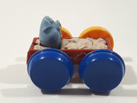 1997 McDonald's Disney 101 Dalmatians #4 Mayor Ed Pig in Mud Bath and Rolly Dog in Bone Car 3 1/8" Long Toy Flip Car