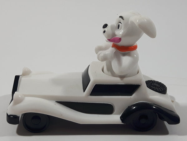 1996 McDonald's Disney 101 Dalmatians #3 Dog in Cruella DeVille's White Car 3 3/4" Long Toy Car