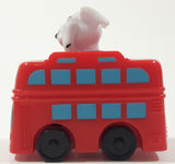 2000 McDonald's Disney 101 Dalmatians #78 Dog on Top of Red Double Decker Bus 4" Long Toy Car