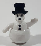 2000 McDonald's Disney 102 Dalmatians #27 Snowman with Black Fuzzy Top Hat 3 1/4" Tall Toy Figure