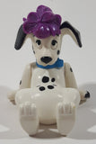 1996 McDonald's Disney 101 Dalmatians Dog with Purple Bow 2 1/2" Tall Toy Figure