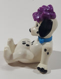 1996 McDonald's Disney 101 Dalmatians Dog with Purple Bow 2 1/2" Tall Toy Figure