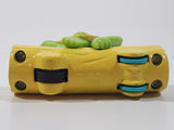 Rare Aspen Henson Muppets Kermit The Frog Playing Banjo on Yellow Log Shaped 3" Toy Car Vehicle