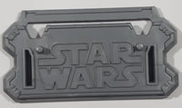 2010 LFL Star Wars Grey Plastic 1 3/8" x 2 5/8" Toy Action Figure Base