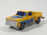Vintage Soma Super Wheels 1973-80 Chevy Stepside Pickup Truck Yellow Die Cast Toy Car Vehicle