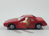 Vintage Soma Pontiac Fiero Turbo Red Die Cast Toy Car Vehicle with Opening Doors