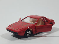 Vintage Soma Pontiac Fiero Turbo Red Die Cast Toy Car Vehicle with Opening Doors