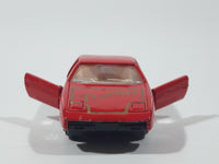 Vintage Soma Pontiac Fiero Turbo Red Die Cast Toy Car Vehicle with Opening Doors