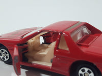 Vintage Soma Pontiac Fiero Turbo Red Die Cast Toy Car Vehicle with Opening Doors